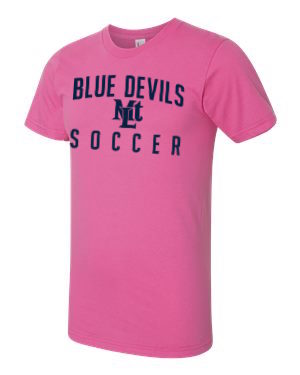 Pink Lebo Soccer Premium Tee Blue Devils