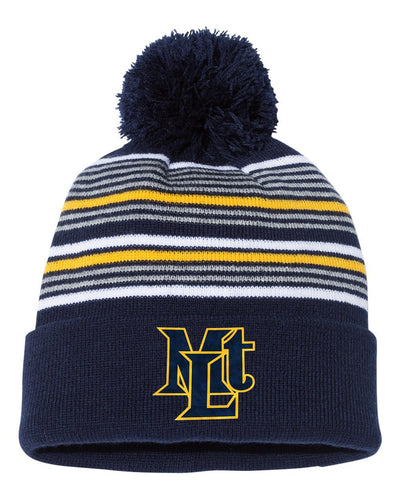Lebo Striped Pom Beanie (Football)