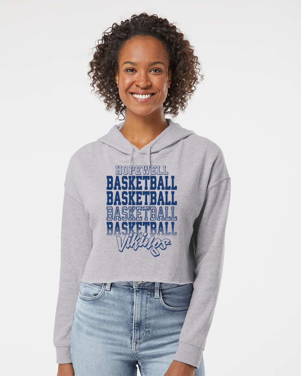 Women's Hopewell Hooded Crop Sweatshirt (Basketball Life)