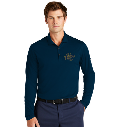 NIKE Navy Long Sleeve Polo 